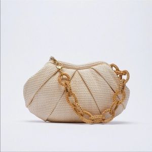 ZARA Raffia Shoulder Bag